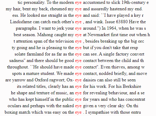 concordance example